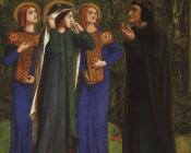 但丁加百利罗塞蒂 - The Meeting of Dante and Beatrice in Paradise